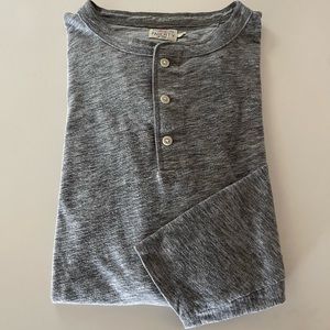 Faherty LONG sleeve heather grey cloud henley